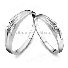 Simple designs engagement rings jewelry 925 sterling sliver couple rings